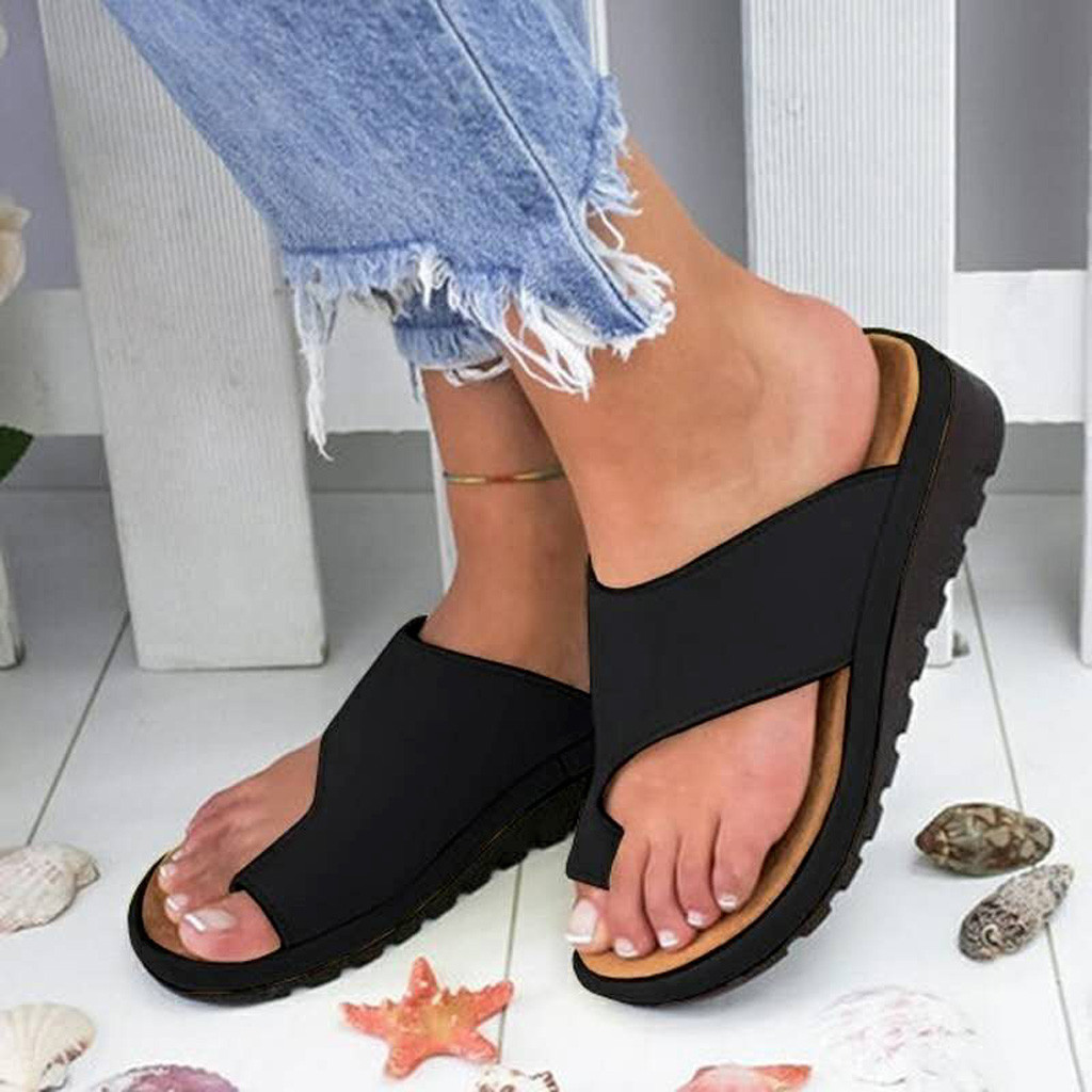 SAGACE-mules para mujer abiertos planos con cuña, sandalias romanas, zapatos de verano, chanclas,