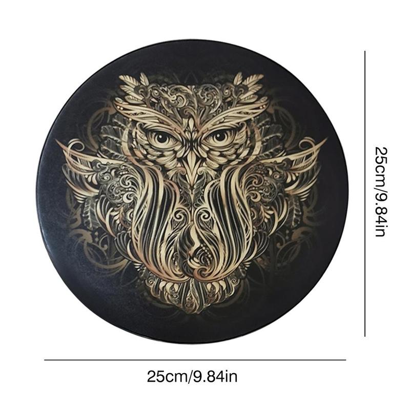 10 tommer vegansk shaman tromme alkymistisk måne lyd healing værktøj afstembar membran kvinde ramme draum musikinstrument: 25cm