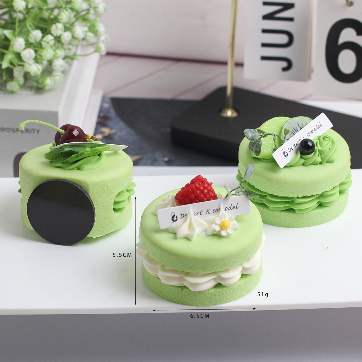 Modelo de pan de cocina de frutas artificiales, refrigerador, Material Pu, decoración del hogar, adornos de muestra de alimentos, accesorios de tiro, 3 uds.: Transparente