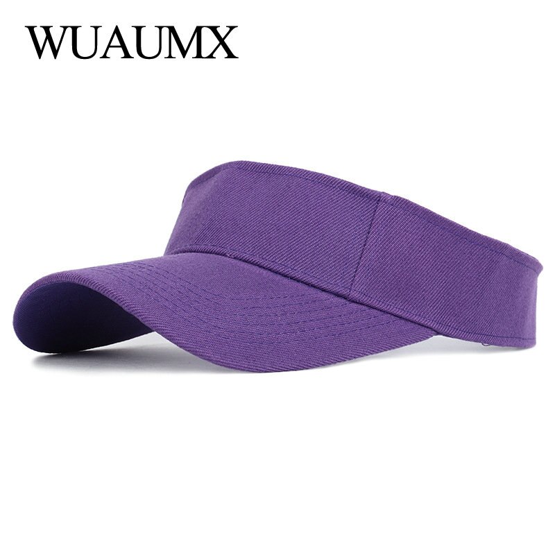 Wuaumx unisex kesä tyhjä silinteri lippalakki miesten naisten juoksu tennis golf visiiri hattu kiinteä snapback lippis 15 väriä