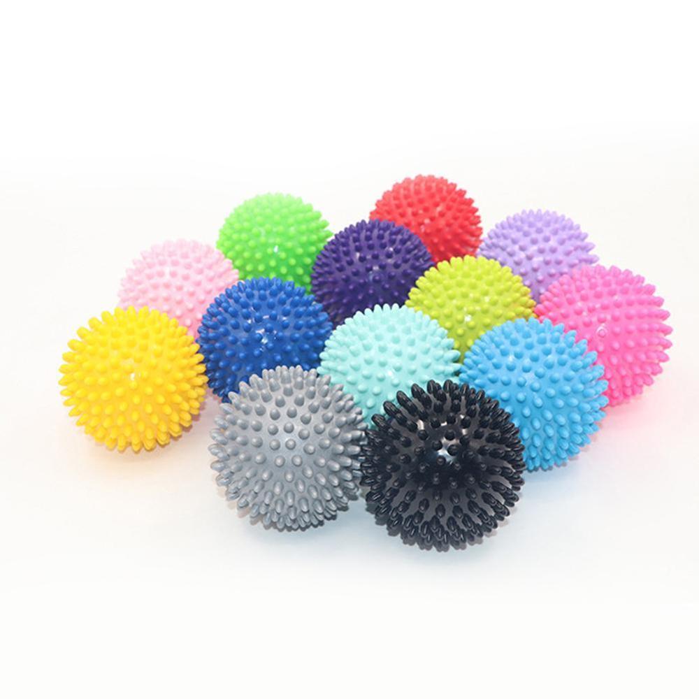 Gelb Fitness Faszie Ball Massage Ball muskel entspannung Massage Ball Ball igel Griff Fitness wirbelsäule akupressur Ball ba F8K1