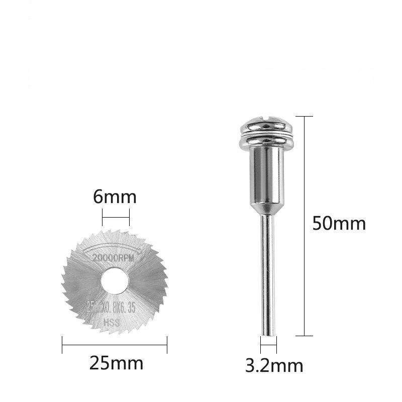 7PCS Kit HSS Circular Saw Blade Mini Cutting Disc For Dremel Rotary Tool Diamond Wood Carving Discs Drill Mandrel Cutting off