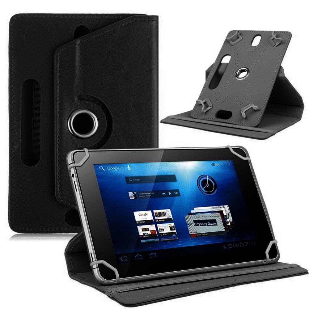 For Asus MeMo Pad HD 7 ME173X ME375CL ME176C ME176CX ME170C ME70C ME572C ME572CL 7 Inch Tablet Rotating Cover Case: black