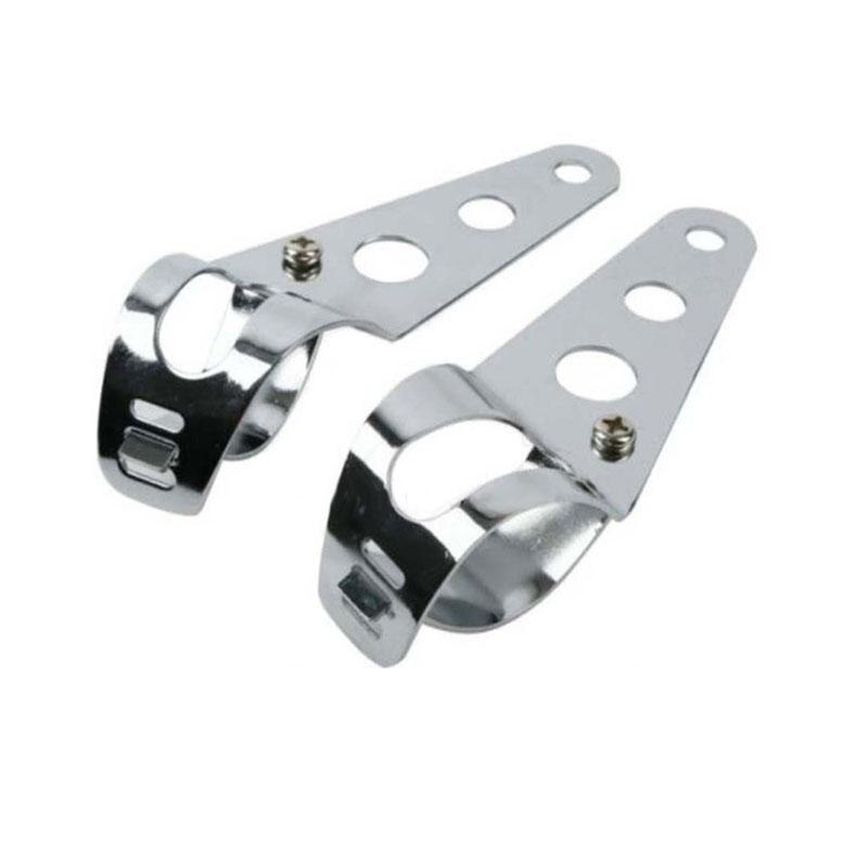 Universele Motorfiets Koplamp Beugel Vork Oor Chopper Koplamp Houder Klem Verstelbare Motor Vork 38Mm-48Mm Vork buis: plating
