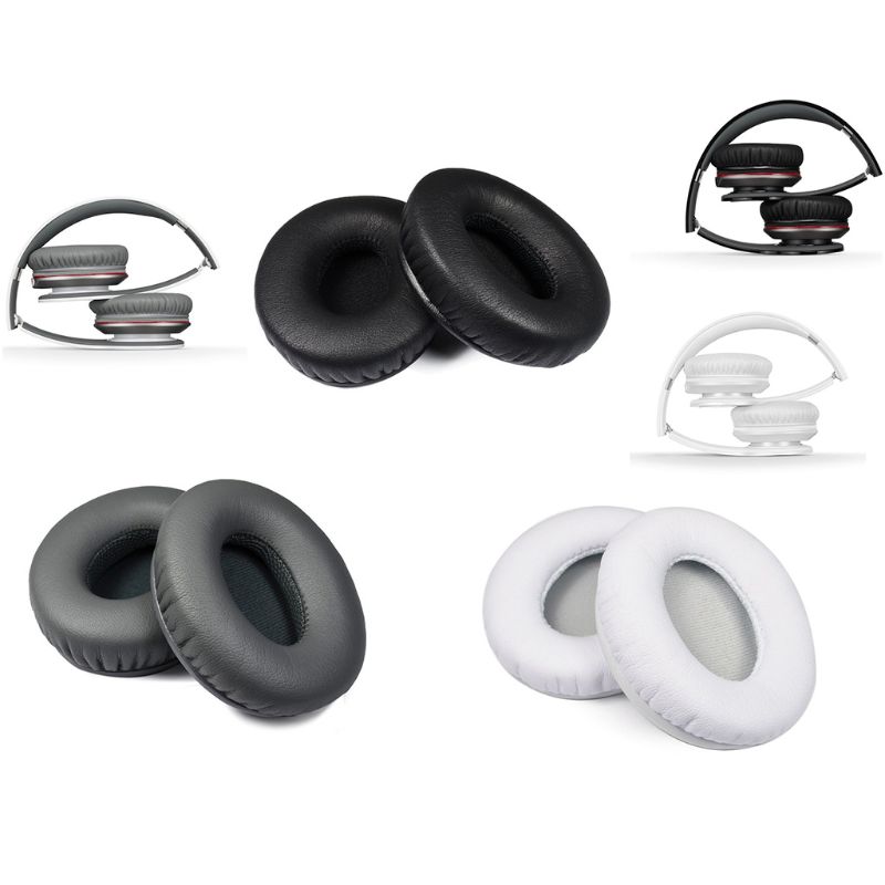 1 par øretelefon ørepuder ørepuder svamp blødt skum pudekopper erstatning for monster beats by dr dre solo & solo hd hovedtelefoner