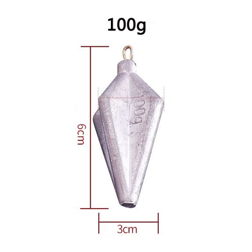 De plomo de 40g, 50g, 60g, 80g, 100g, 120g, 150g, plomo de cuatro esquinas, peso de plomo, tiro dividido en línea, aparejos de pesca, accesorios de gancho 1 pieza: 100g