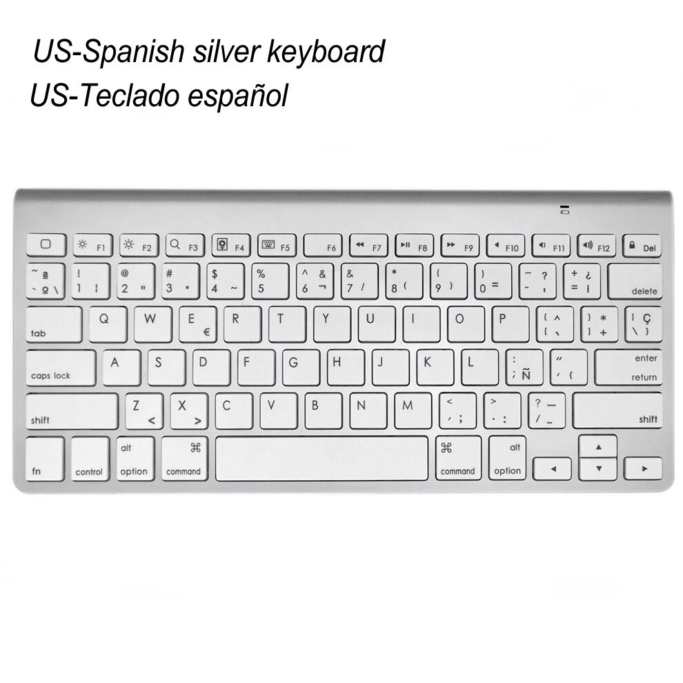 Ultra-Slim Bluetooth Keyboard Mute Tablets En Smartphones Voor Apple Wireless Keyboard Stijl Ios Android Windows: Spanish Layout
