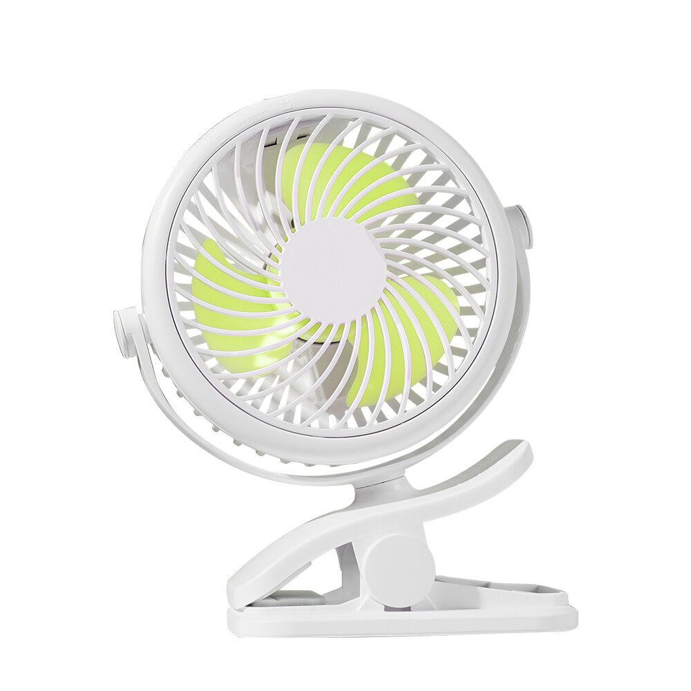 ESR USB Schreibtisch Fan Desktop 2000mAh Wiederaufladbare Kühlung Mini Schreibtisch Fan 360 Grad Rotation Einstellbar Clip-auf Fan baby Kinderwagen: Yellow