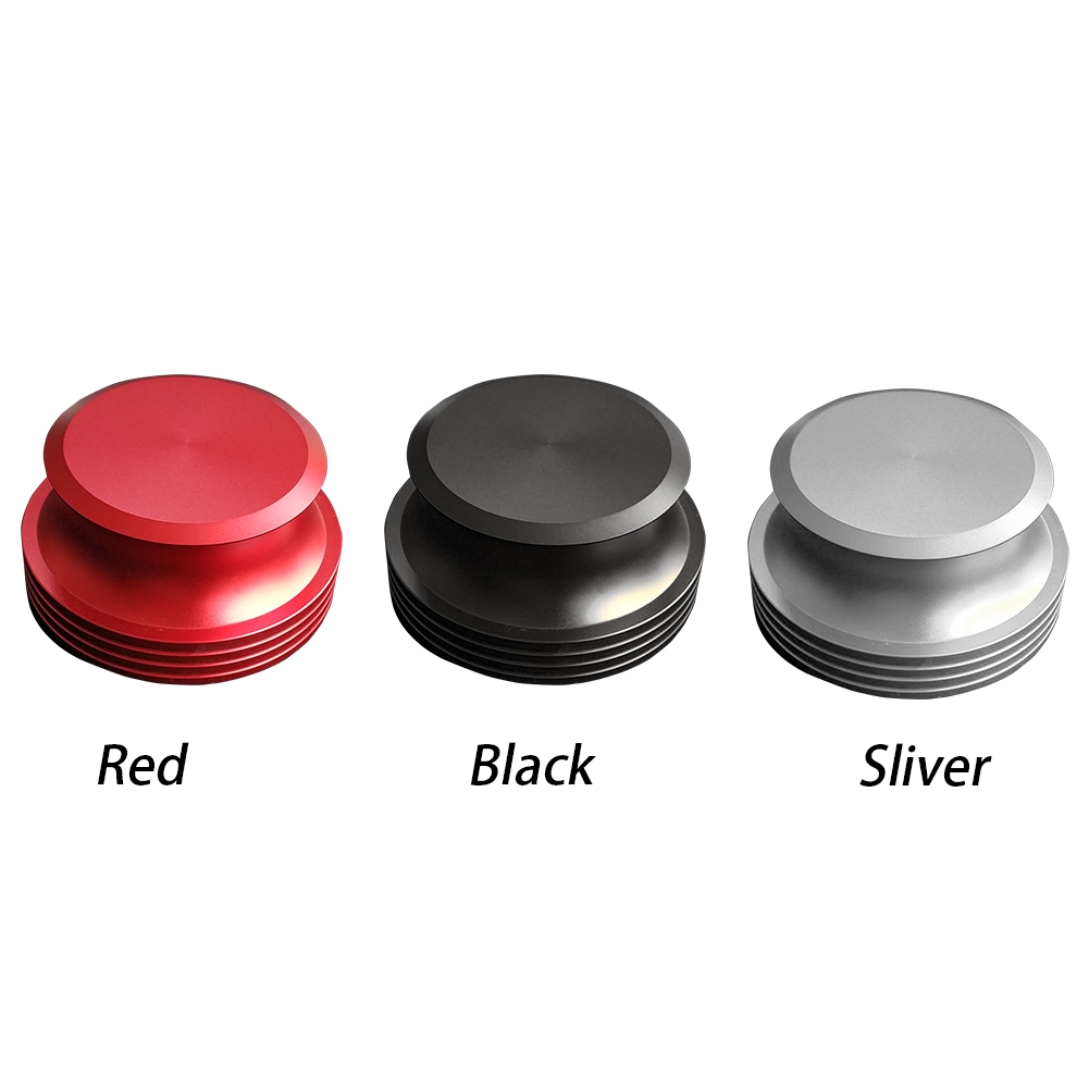 Record Player Disc Stabilizer - Aluminum Portable Turntable Weight Clamp - Vibration Dampening