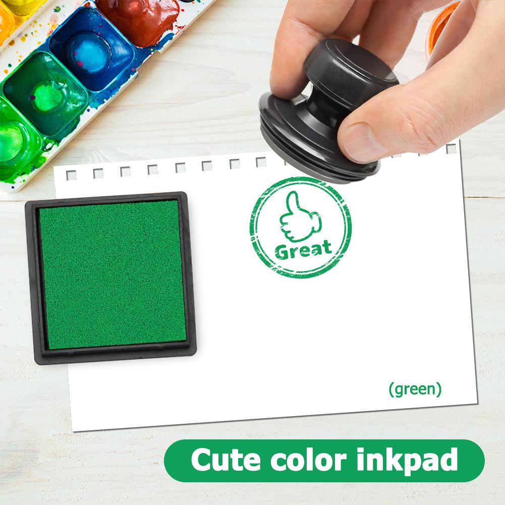 Almohadilla de tinta cuadrada con huella dactilar para DIY, tarjeta manualidades de papel para álbum de recortes, sello de sellado, almohadilla de tinta para decoración de boda