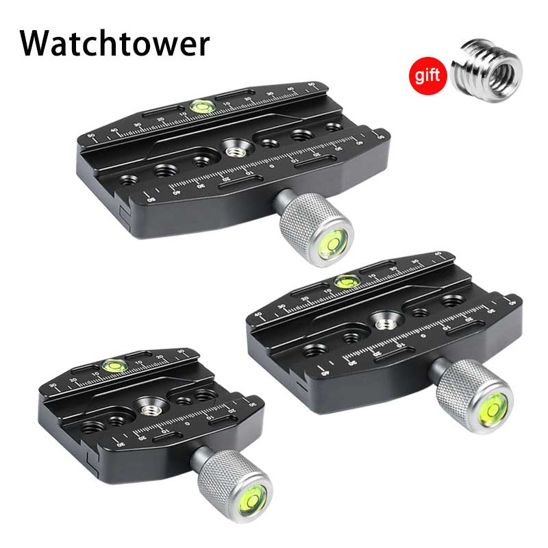 Abrazadera de placa de liberación rápida para trípode de cámara, adaptador de montaje de Clip Lightweight con burbuja Horizontal para placa de Arca Swiss Dslr, novedad