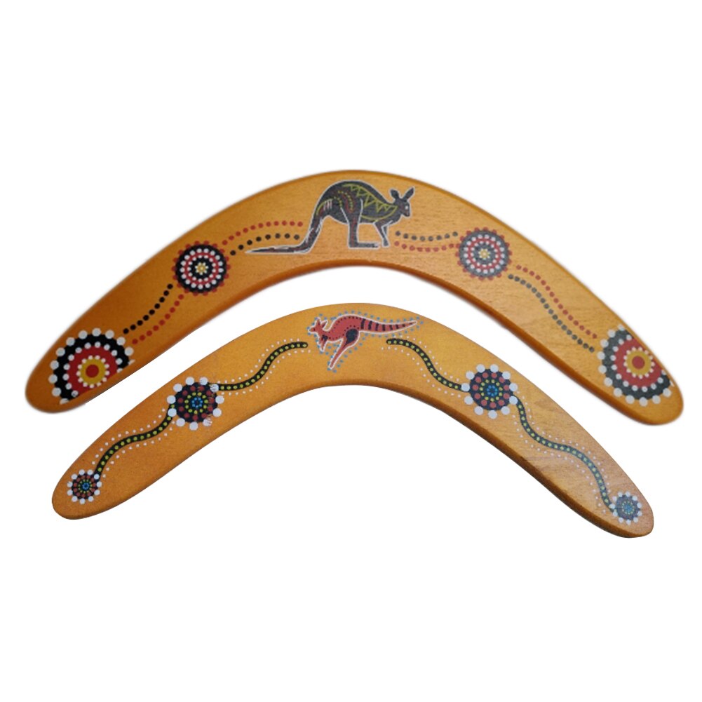 Wood Boomerang Dart Back V Shaped Boomerang Flying Disc Throw Catch Outdoor Game Random