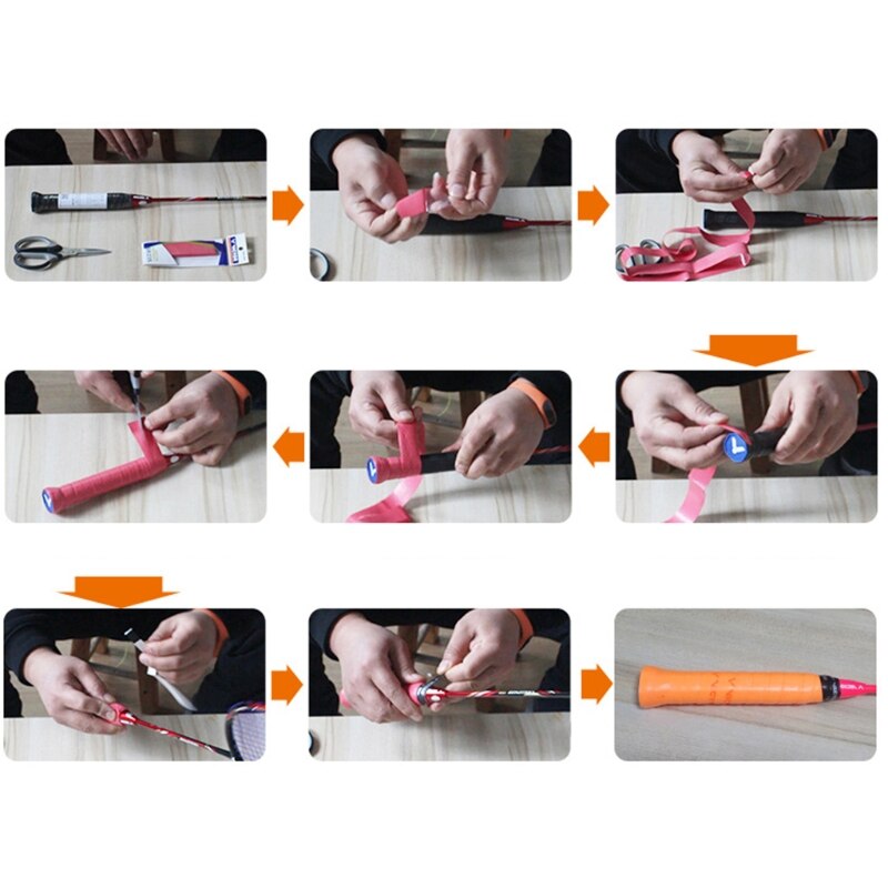 60 Pcs Tennis Racket Overgrips Anti-skid Tape Wraps Fishing Rod Badminton Racquet Non-Slip Sweatband M5TC