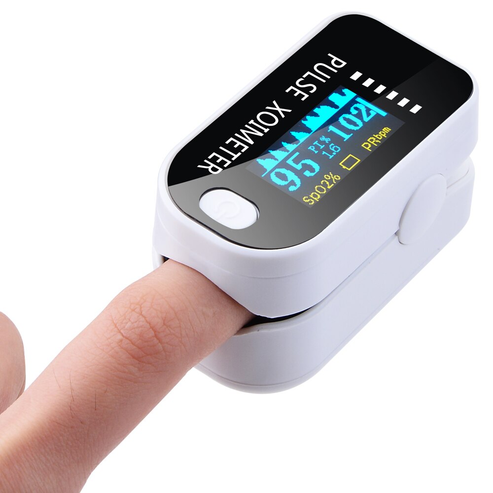 Draagbare vingerpulsoximeter led vingertopoximeter vingeroximeter spo 2 pr pi rr zuurstofsaturatiemonitor voor de gezondheidszorg