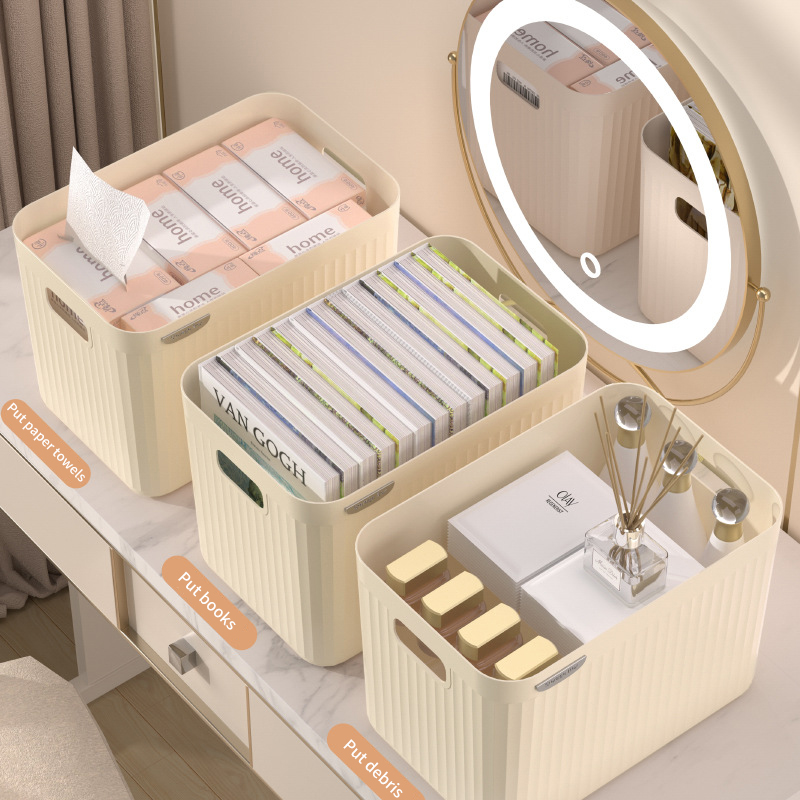 Home Wardrobe Clothes Organizer Plastic Toy Storage Boxes for Bedroom Cabinets Drawers Cosmetic Makeup Doll Accessory Container