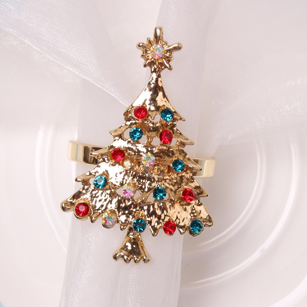 Christmas Tree Napkin Ring Napkin Holder Ring for Christmas Thanksgiving Home Table Decoration 1pc: Default Title