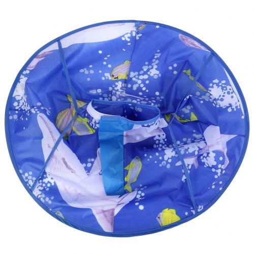 Kids Floral Animal Print Foldable Waterproof Home Hair Cutting Cleaning Protection Cloak Umbrella Cape: Dolphin