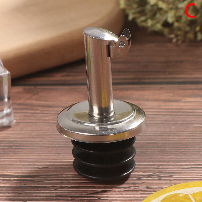 1 Pcs Stainless Steel Cap Wine Pourer Champagne Oil Red Wine Pourers Flask Beer Bottle Stopper Plug Party Wine Cabinet Bar Tools: C