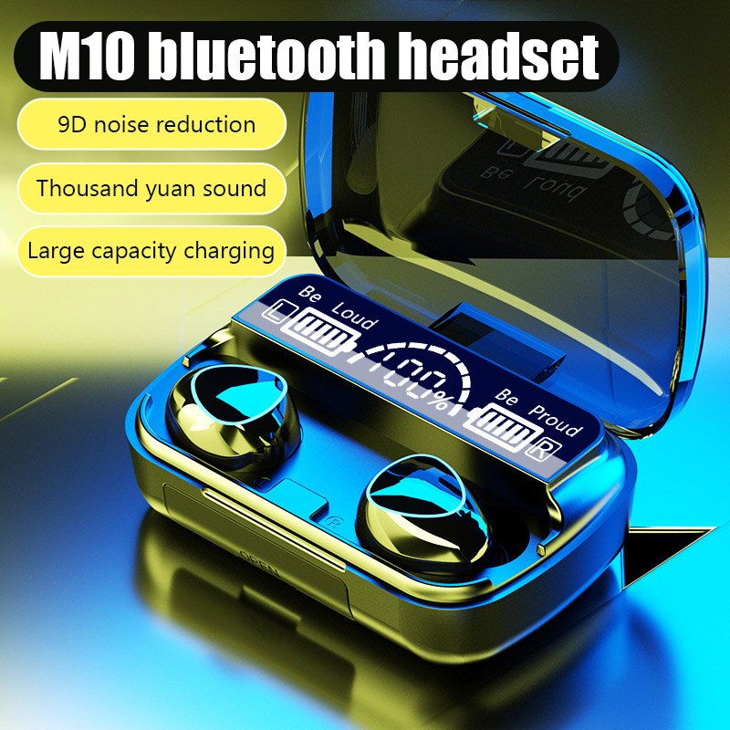 Ws Bluetooth 5.1 Koptelefoon 3500Mah Opladen Doos Draadloze Stereo Hoofdtelefoon Sport Waterdichte Oordopjes Headsets Met Microfoon