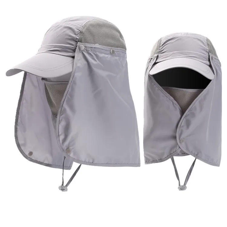 Sport all'aria aperta escursionismo campeggio visiera cappello protezione UV viso collo copertura pesca sole Protcet Cap: Cielo Blu