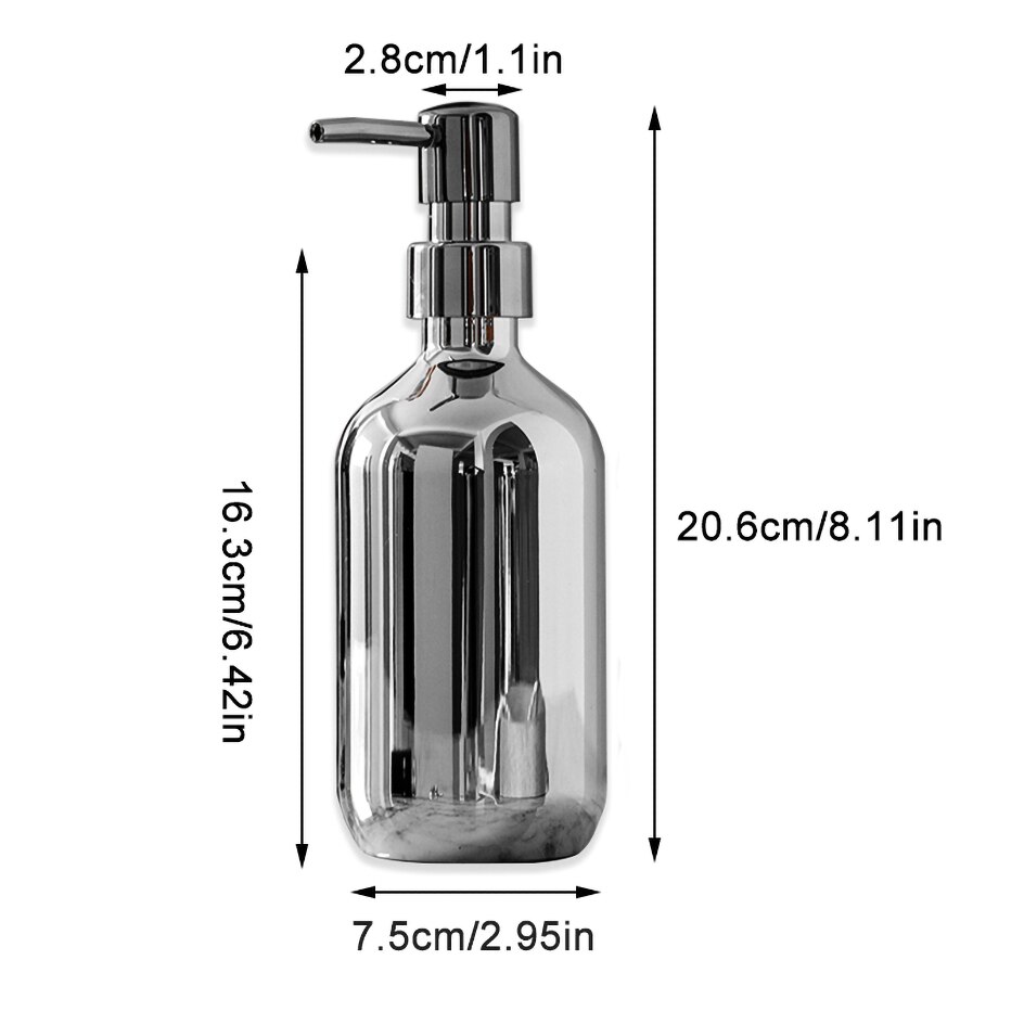 Silber Überzug Shampoo Flasche Schlecht Seife Spender Lotion Dusche Gel Spender Küche Nachfüllbare Leere Pumpe Flasche 500ml