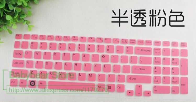 15 Inch 15.5 ''Silicone Keyboard Cover Protector Voor Sony Eb Serie Ee Cb El Eh Se F219 F24 E15 s15 E17 Serie Met Nummer Zone: pink