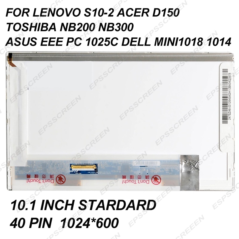 10.1" LED LCD screen LTN101NT02/06 LP101WSA M101NWT2 B101AW03/06 N101L06-L01 HSD101PFW2 panel 1028*600 40 pin display replace