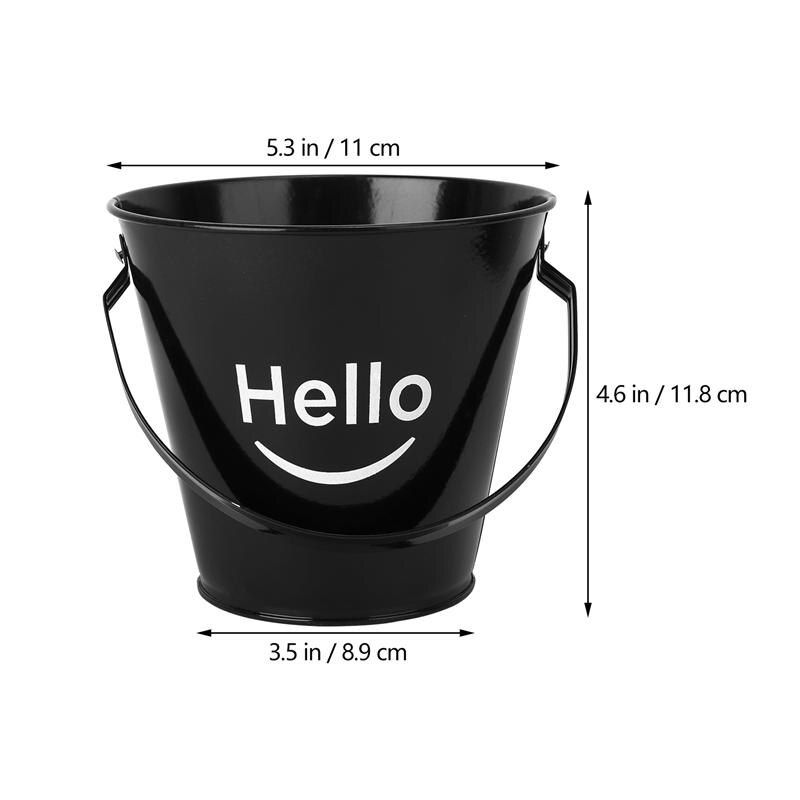 1Pc Iron Art Ice Bucket Food Container Fried Chicken Storage Bucket: 11.8X11CM