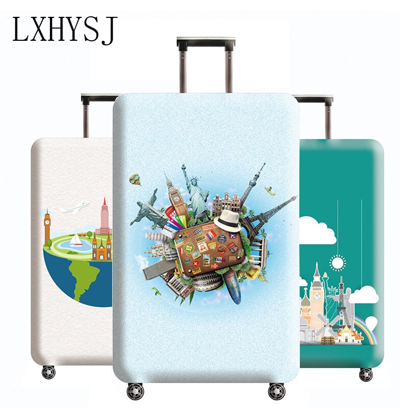 Zagęścić osłona bagażu podróżnego elastyczna osłona przeciwpyłowa nadaje się do 18-32 cal walizka na kółkach case osłona przeciwpyłowa