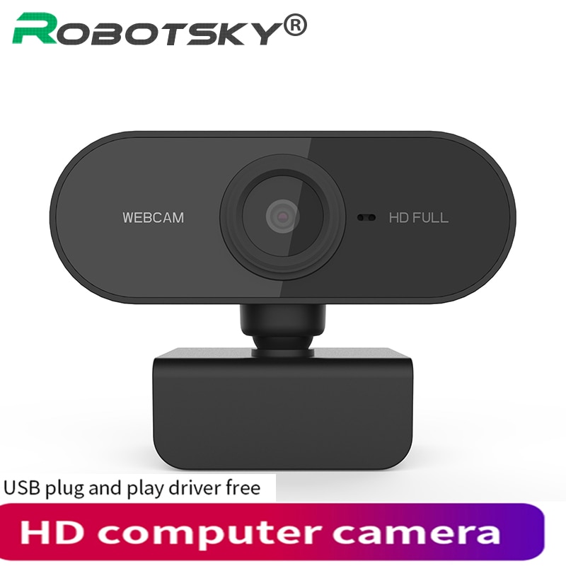 HD1080P Webcam USB Web Camera Cam Mini Computer Camera With Mic Flexible Rotatable For Online Education Video Recording Work