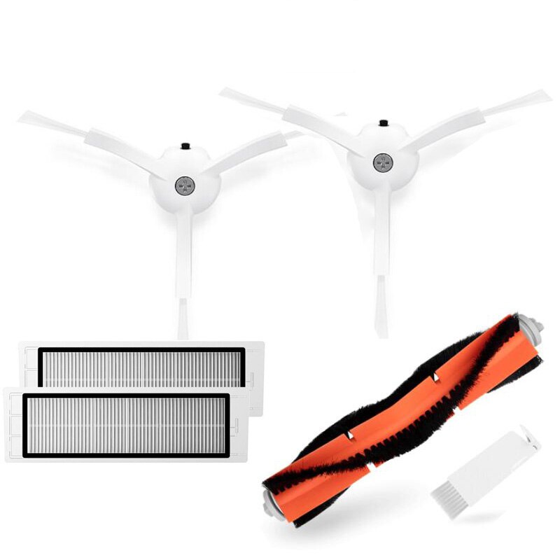 Original xiaomi/roborock robotdammsugare reservdelspaket med tvättbart hepa-filter, huvudborste, moppduk, sidoborste: Förpackning  v2