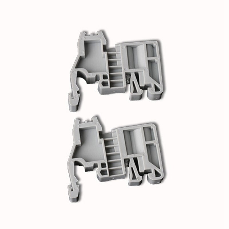E/Uk Din Rail Terminal Blocks End Stopper Bracket Grey,Terminal Block Connector(Pack Of 100)