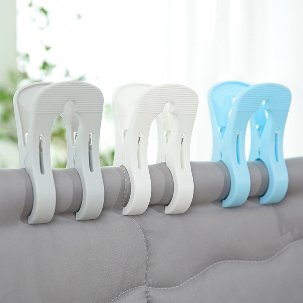 Stor tygklämma kappa täcke klädnypa täcke vindtät plus stora klämmor ljus färg plast robust klämma 3 färg