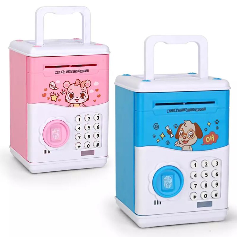 Salvadanaio elettronico ATM parola d'ordine salvadanaio impronta digitale moneta salvadanaio bancomat cassaforte deposito banconote