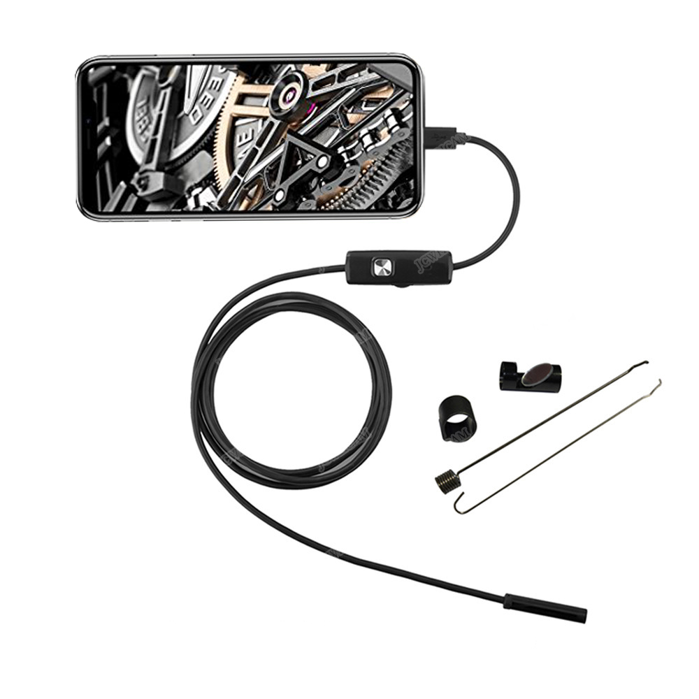 Endoscope Camera 5M 10M Hard Cable 5.5mm Lens USB Endoscope With Led Light Borescope For PC Android Phone Tablet