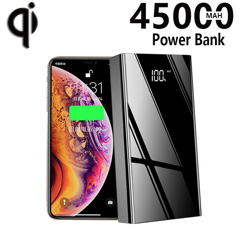 Power Bank 80000 Mah Grote Capaciteit Draagbare Mobiele Telefoon Oplader Lcd Digitale Display 4 Usb Powerbank Voor Samsung Xiaomi iphone