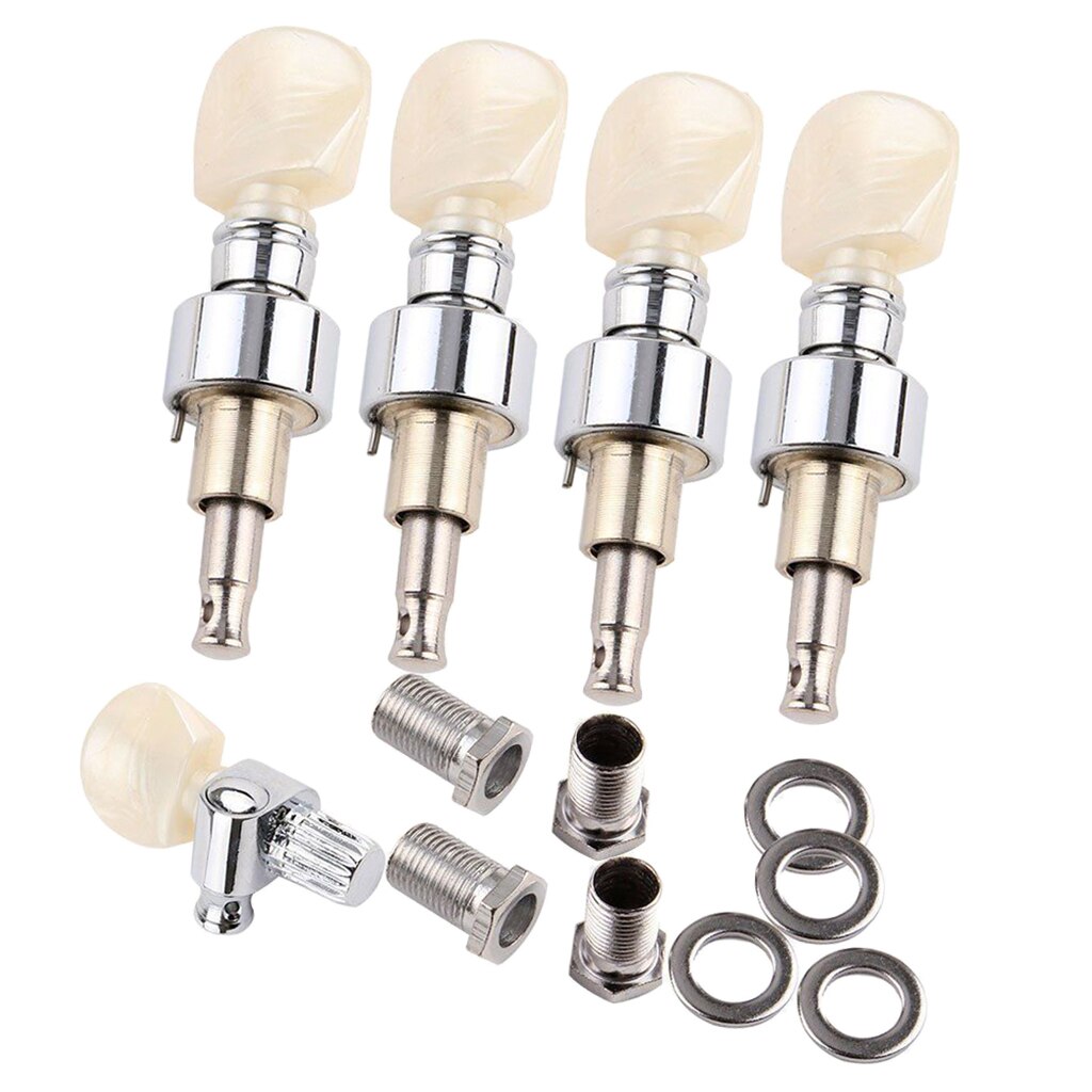 5Pcs 5 String Banjo Vervanging Peg/Key Pearled Machine Hoofd Vierkante Knop Tuning Tuner Machine Heads