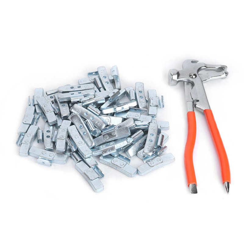 Araba kar zinciri araba aksesuar 35g/1.23oz p-stil aluminiumslegering klip-på hjulvægt dækreparationsdele auto: Med balancetang