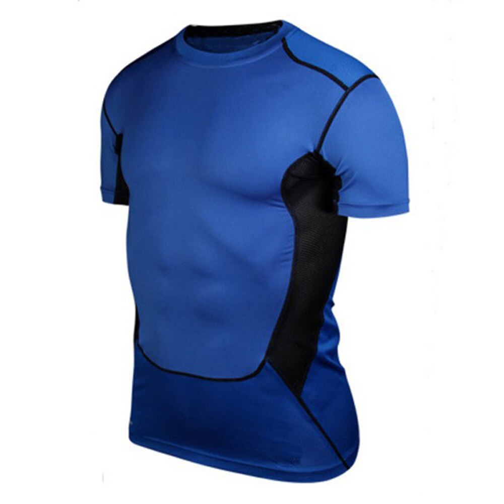 Mænd kompression under basislag top stram kortærmet t-shirt sport kollektion s-xxl: L / L