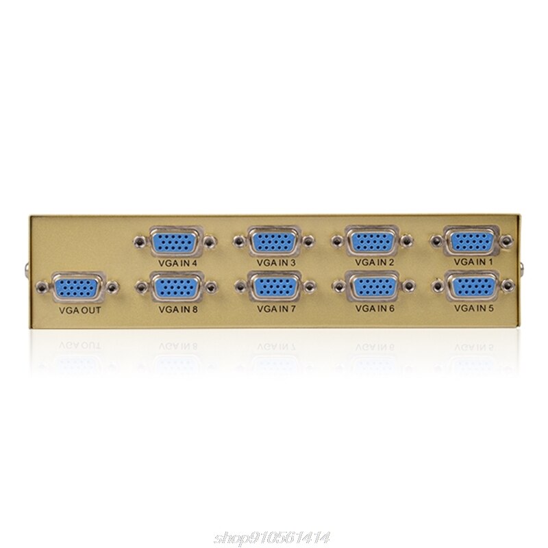 Conmutador de vídeo VGA de 8 puertos, 1920x1440, 250MHz, 8 en 1, compatible con Selector para Monitor de PC A12 21,