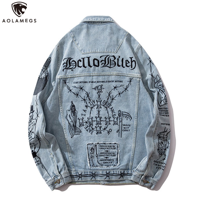 Generisch 2025 - Herenmantel Gothic Borduurwerk Knoop Mantel Kostuum