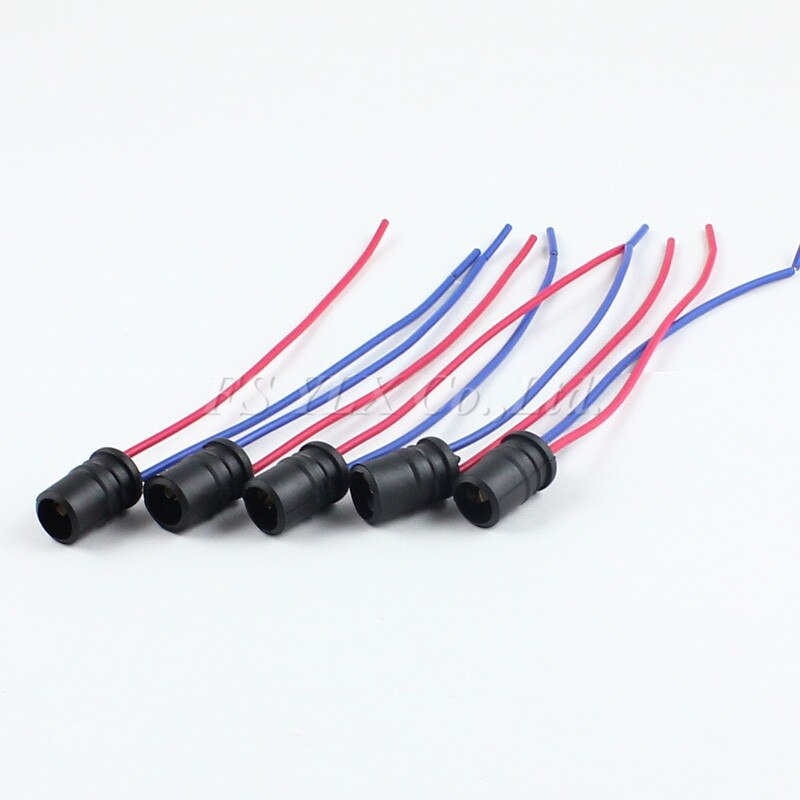 FSYLX 10 Uds LED T10 Socket T10 hembra extensión de cable arnés para estacionamiento indicador lateral luz T10 portalámparas
