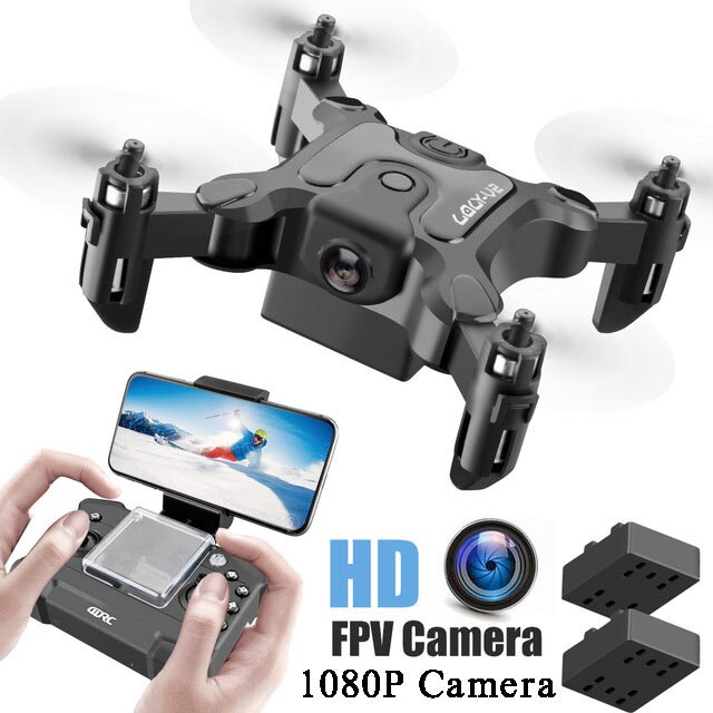 Mini Drone With/Without HD Camera Hight Hold Mode RC Quadcopter RTF WiFi FPVQuadcopter Follow Me RC Helicopter Quadrocopter Kid': 4D 1080P 3battery