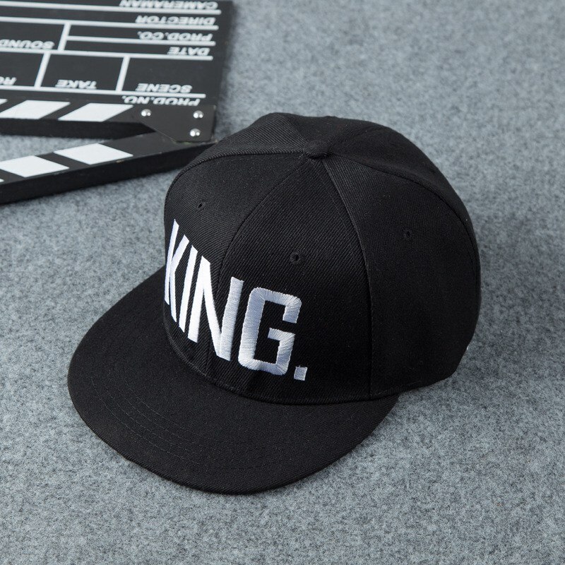 King queen herr baseballhatt för dam vårband king queen broderi par hip-hop platt keps