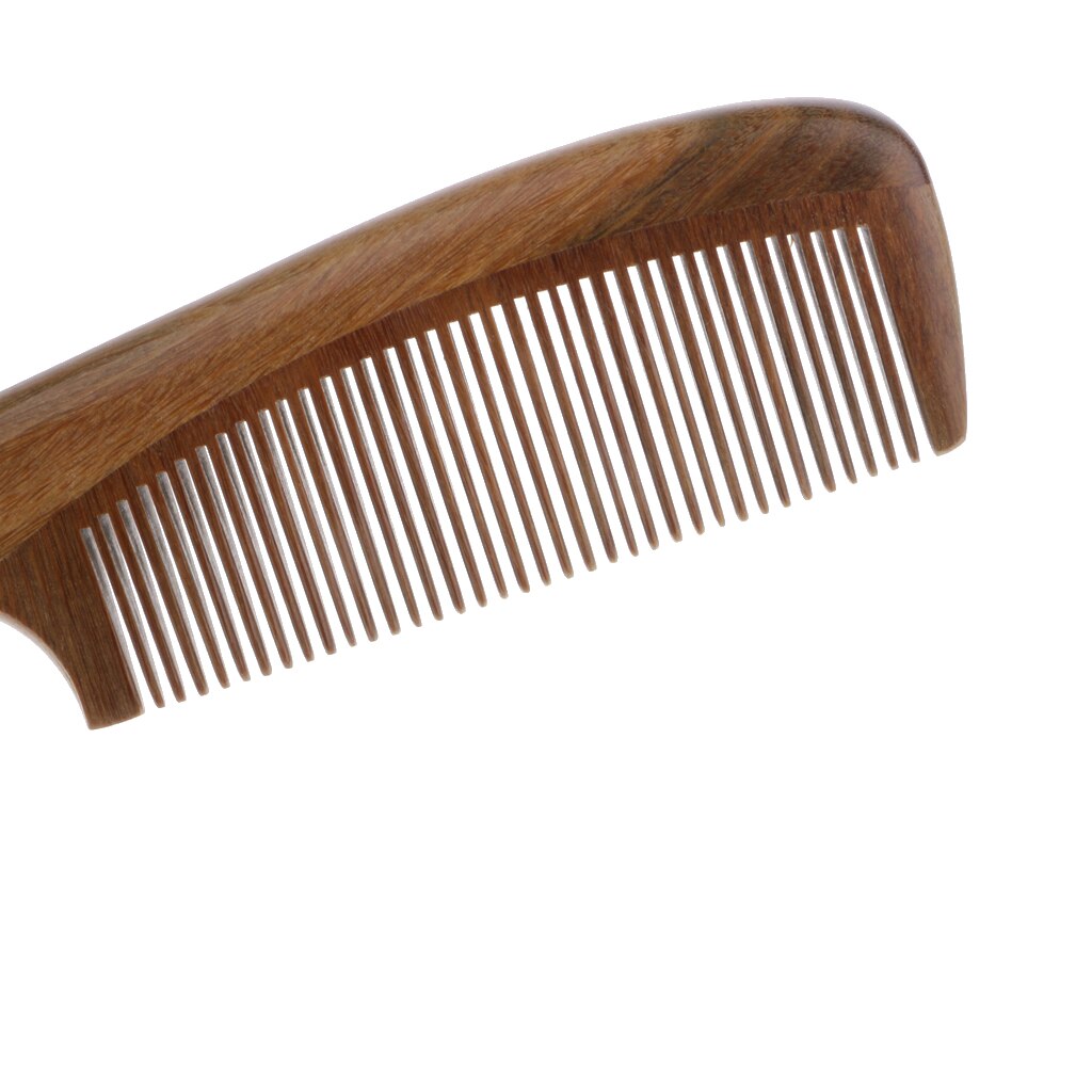 Pente de cabelo de madeira-não estática desembaraçar cuidados com o cabelo estilo-verde sândalo largo dente escova de pente de cabelo