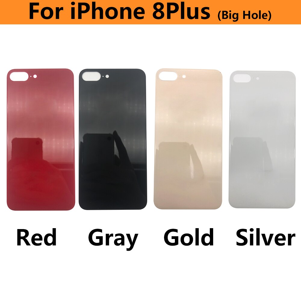Big Hole tylna szklana pokrywa baterii dla Iphone 8 Plus XR pokrywa baterii szklana pokrywa tylnej obudowy wymiana obudowy