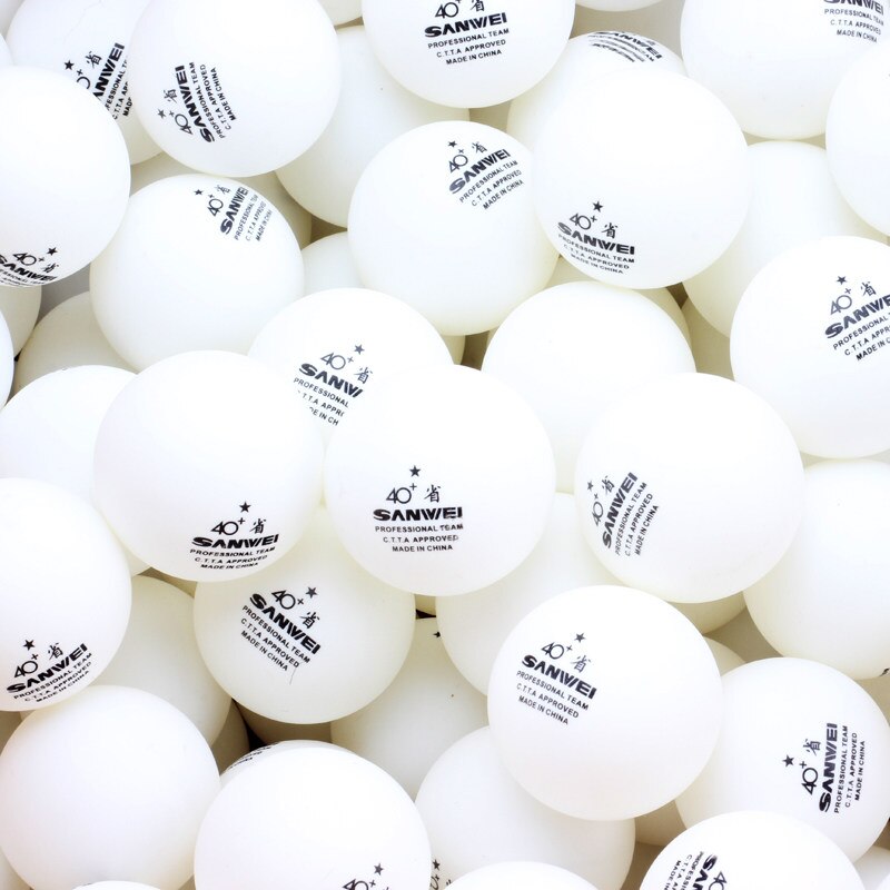 SANWEI-pelotas de plástico para tenis de mesa, 100 pelotas, 1 Estrella, 40 + ABS, material: Default Title