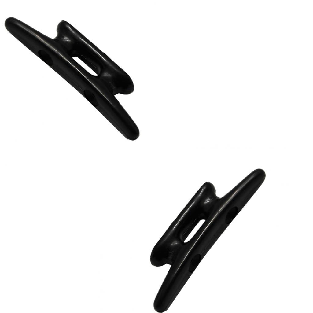 2pcs Boat Dock Cleat 3 inch 75mm Heavy Duty Nylon Cleats Black
