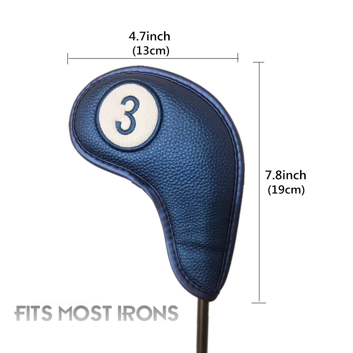 9 stk. opgradering af læder med lang hals golfjernebetræk stærk magnetisk lukning begge sidehoveddæksler venstre højre hånd golfspiller