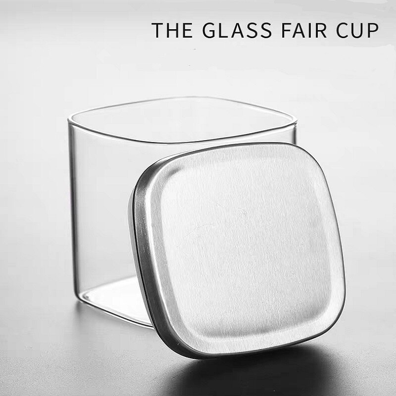 Sealed Glass Candy Jars Stainless Steel Cover Cereal Dispenser Transparent Tea Box Household Kitchen Desktop Storage Containers